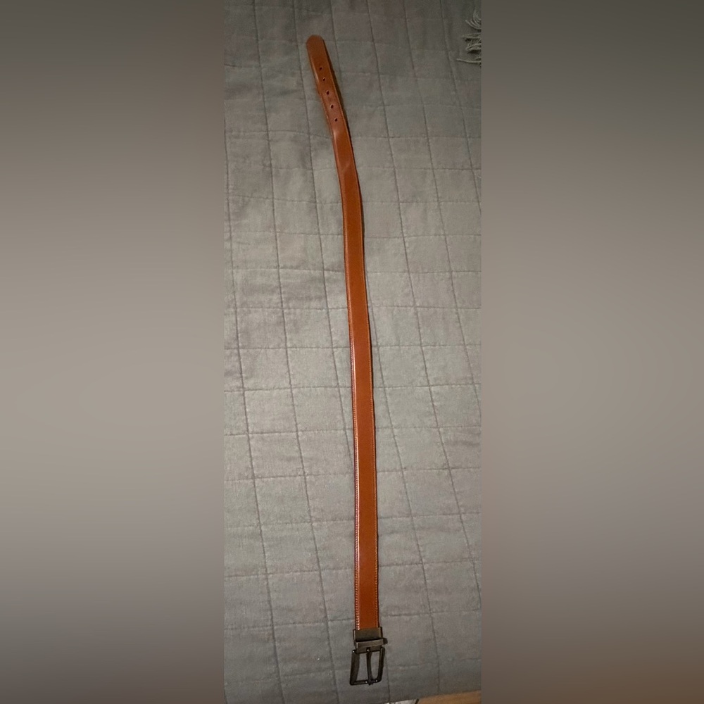 Men’s Brown/Black Reversible Leather Belt - size 38